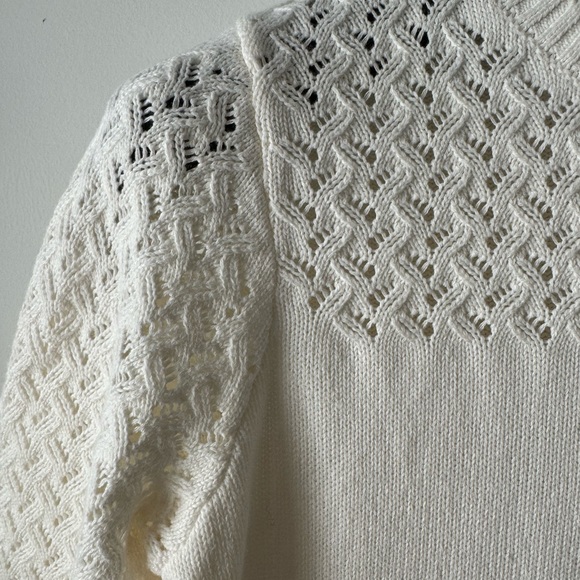 White Crew Neck Sweater - Picture 3 of 6